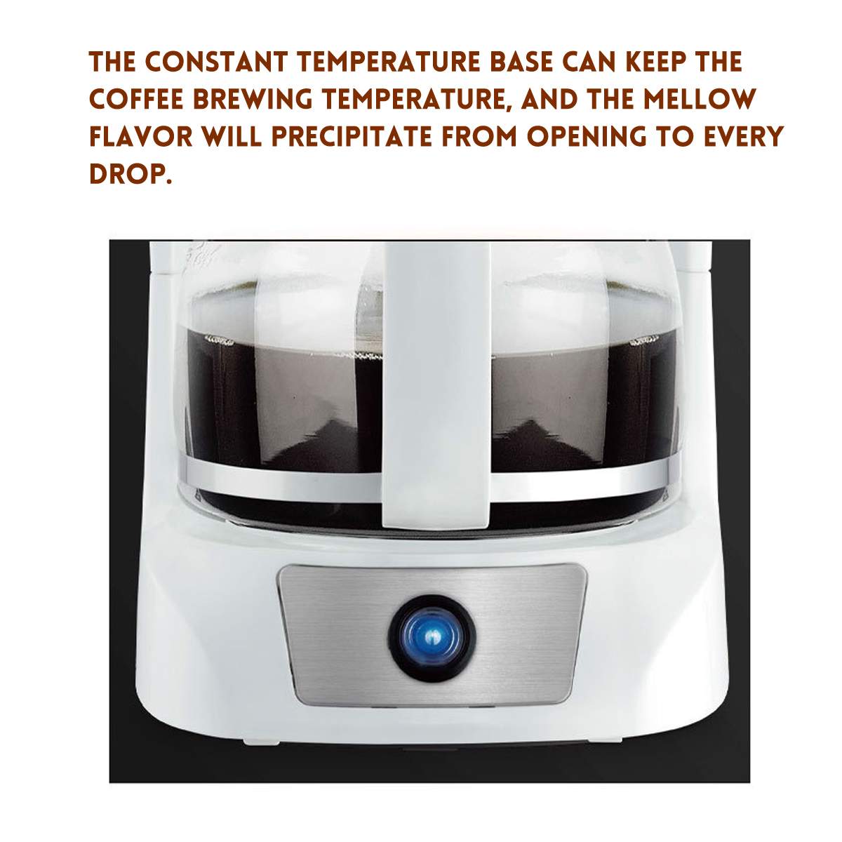 950W Automatic Coffee Maker Machine Cordless Electric Coffee Pot Food Grade Moka Coffee Kettle for 220V1500ml