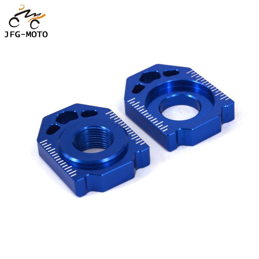 Motorcycle CNC Rear Chain Adjuster Axle Blocks For HUSQVARNA TC85 TC125 TC250 TE125 TE250 TE300 TX125 FC250 350 450 FE250 FE501