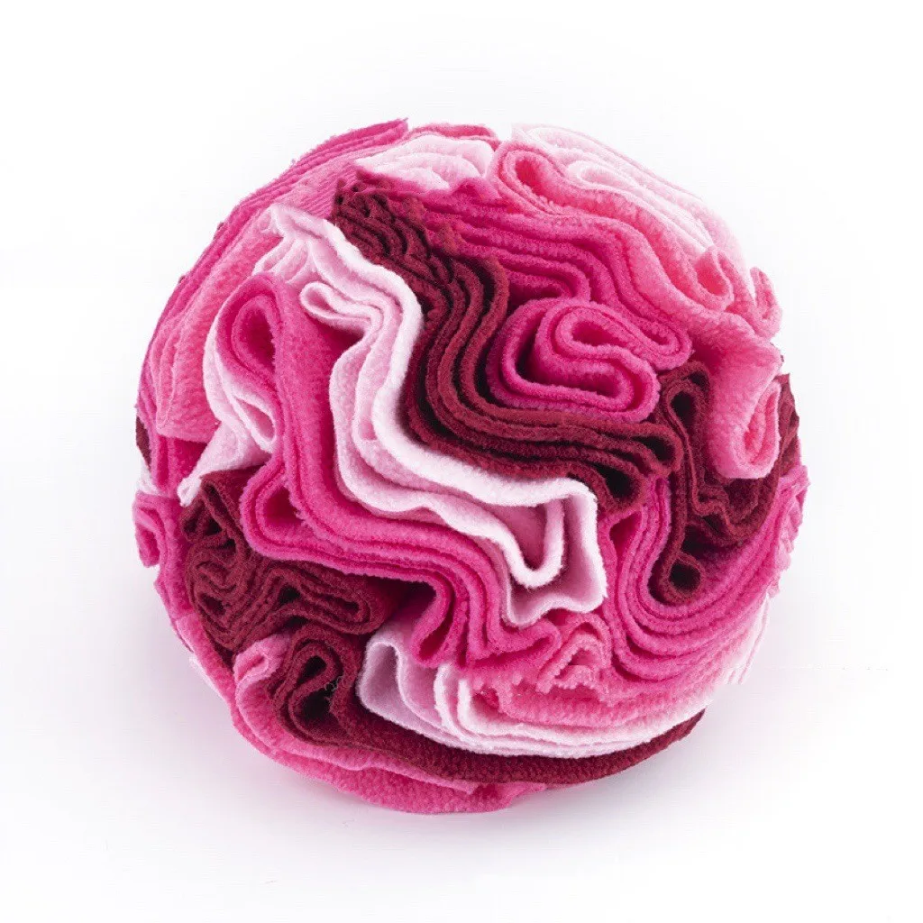 Dog Sniffing Ball Puzzle Toys Increase IQ Slow Dispensing Feeder Foldable Dog Nose Sniff Toy Pet Training Games Intelligence Toy: S / black