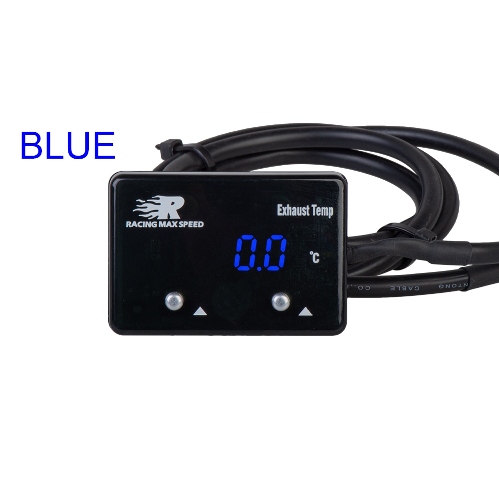 Bilavgastemperaturmätare med sensor mini led digital display  dc12v plast+metall avgastemperatur gas egt ext tempmätare