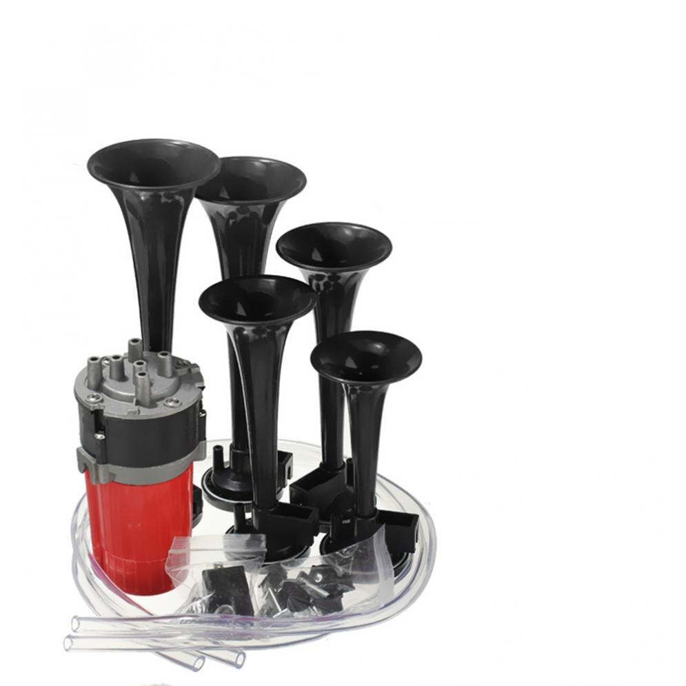 5 Pcs 12V 125DB Zwart Trompet Musical Dixie Auto Hertog Van Hazzard + Compressor 12V Auto Air Horn