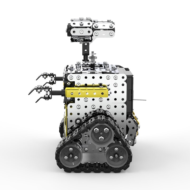 728pz Blocchi robot di Assemblaggio di Controllo A Distanza 2.4G 10CH FAI DA TE in Acciaio Intelligente Evitamento Ostacolo A Piedi RC robot Giocattolo per bambini