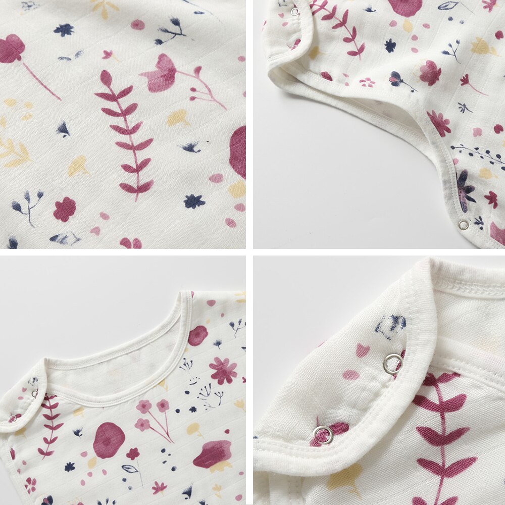 4 Layers Muslin Baby Sleeping Bag For Baby Girl Boy 70% Bamboo Summer Cotton Swaddle Breathable Soft Sleepsack recien nacido