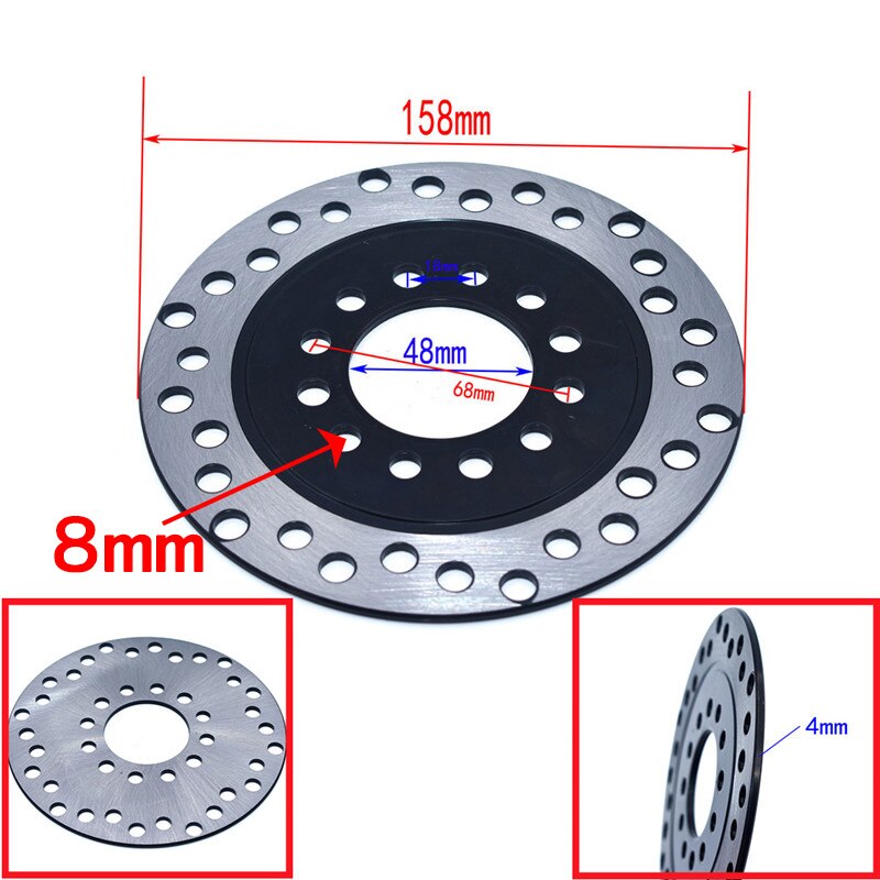 Voor Achter Remschijf Rotor 108 130 158 170 180 190Mm Voor 125cc 150cc 200cc 250cc Quad Pit Dirt bike Atv Utv: F