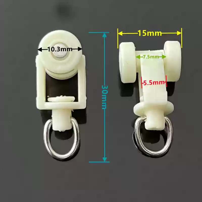 Curtain Track Accessories Rollers Vintage Straight Rail Curved Rail Guide Hook Ring Roller Skate Wheel Buckle Furniture Hardware: Red