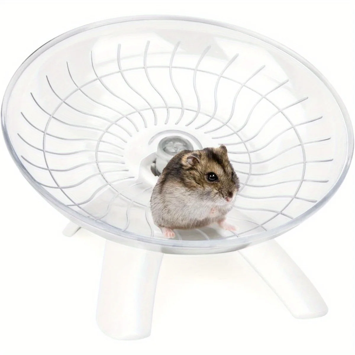 Quiet Spin Hamster Exercise Wheel - Durable, Non-Slip Running Saucer For Small Pets Like Hamsters, Gerbils & Mice