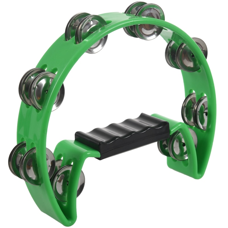 Single Row Tambourine for Kids and Adults - Comfortable Hand Held Percussion Instrument - Great for Choirs (Church) - Percus