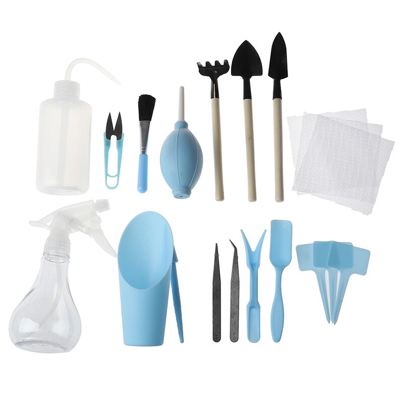 Kit De 13 Outils De Jardin Miniatures Pour Plantes D'intérieur - Pelle, Arrosoir, Grattoir Pour Succulentes Et Bonsaïs