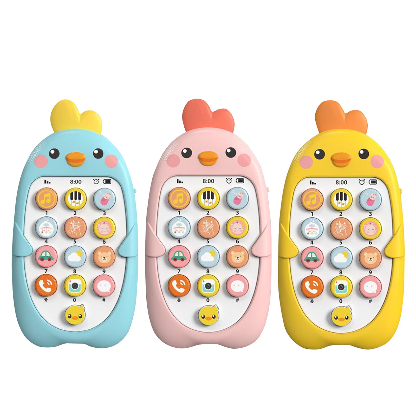 Baby Vroeg Leren Chick Muziek Mobiele Telefoon Speelgoed Voor Kinderen 6 + Maanden