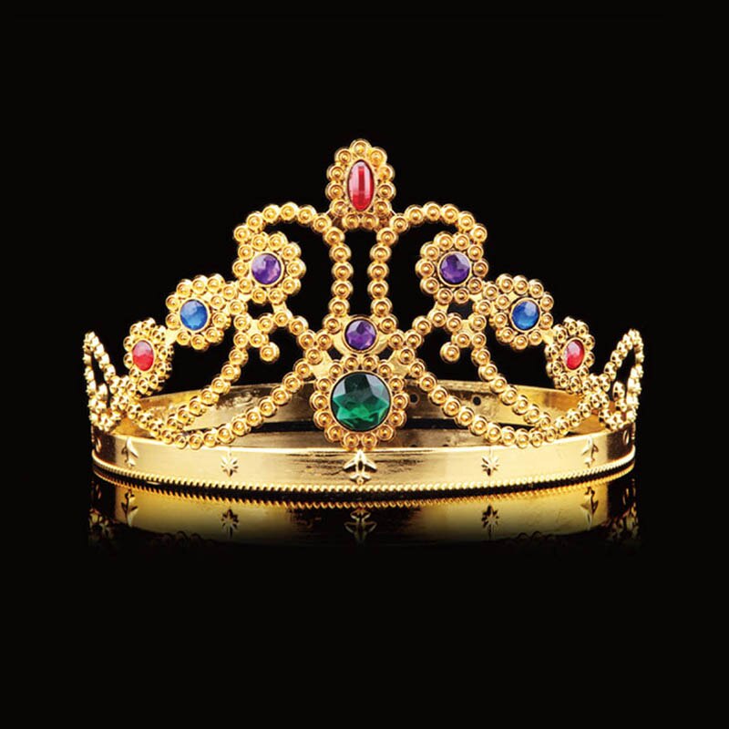 Konge dronning hovedbeklædning krone fødselsdag cosplay justerbar festival makeup dans fest leverancer tiara brud dronning krone tiara: Stil 3