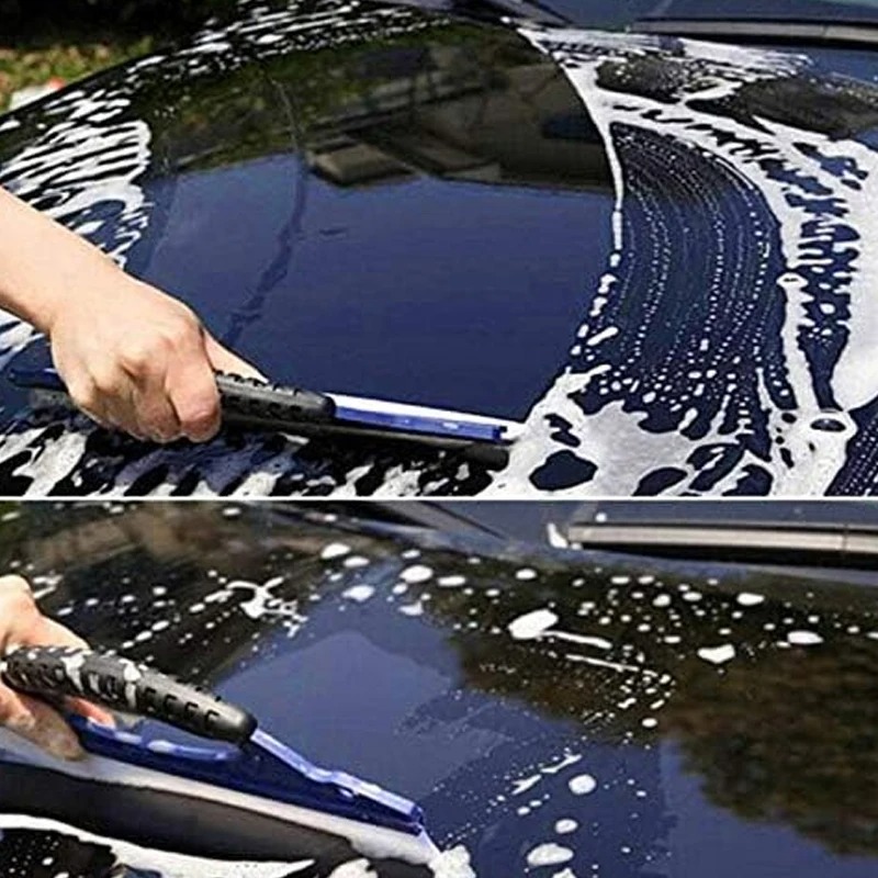 Tragbarer Autowischer, Silikon-Wasserwischer, Fensterabzieher, Reiniger, Trocknungswerkzeug für Autoglaswäsche, Streifenfreier Reinigungswischer