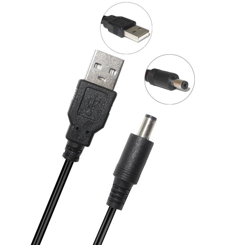 USB to Universal DC Power Cable 8+1pcs 5.5*2.1mm Dc Jack Connector Dc Power Supply Adapter for Led Strip Lights Mini Projector