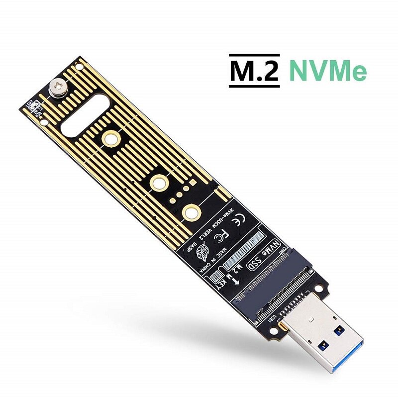 Onvian M.2 NVME adaptador USB 3,1 M-clave M.2 NGFF NVME a USB Tarjeta de alto rendimiento 10 Gbps USB 3,1 Gen 2 Chip puente SSD: Default Title