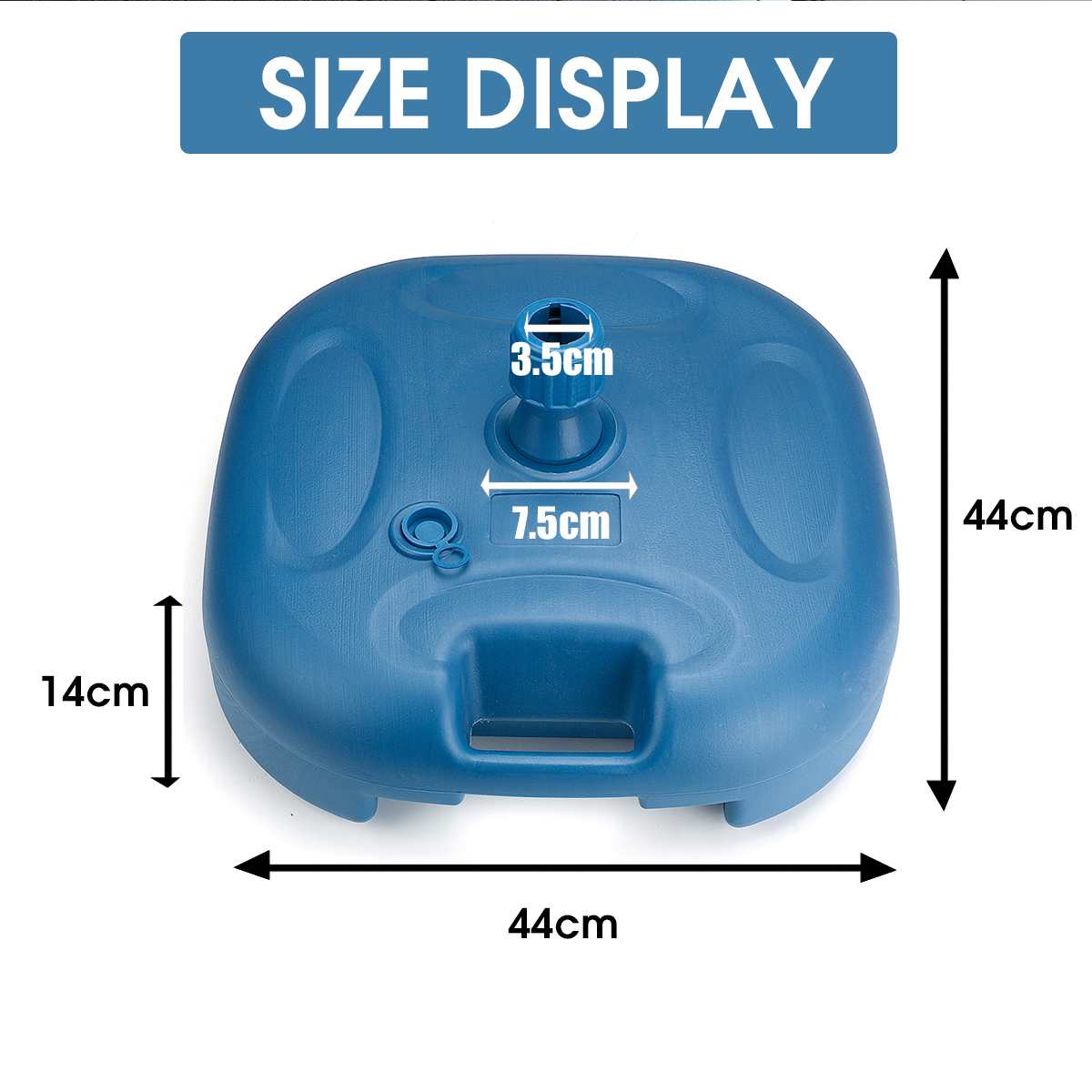 1.8m 2 Layer Shelf Adjustable Portable Outdoor Parasol Garden Umbrella Base Sunshade Patio Umbrella Stand Sun Shelter Accessory