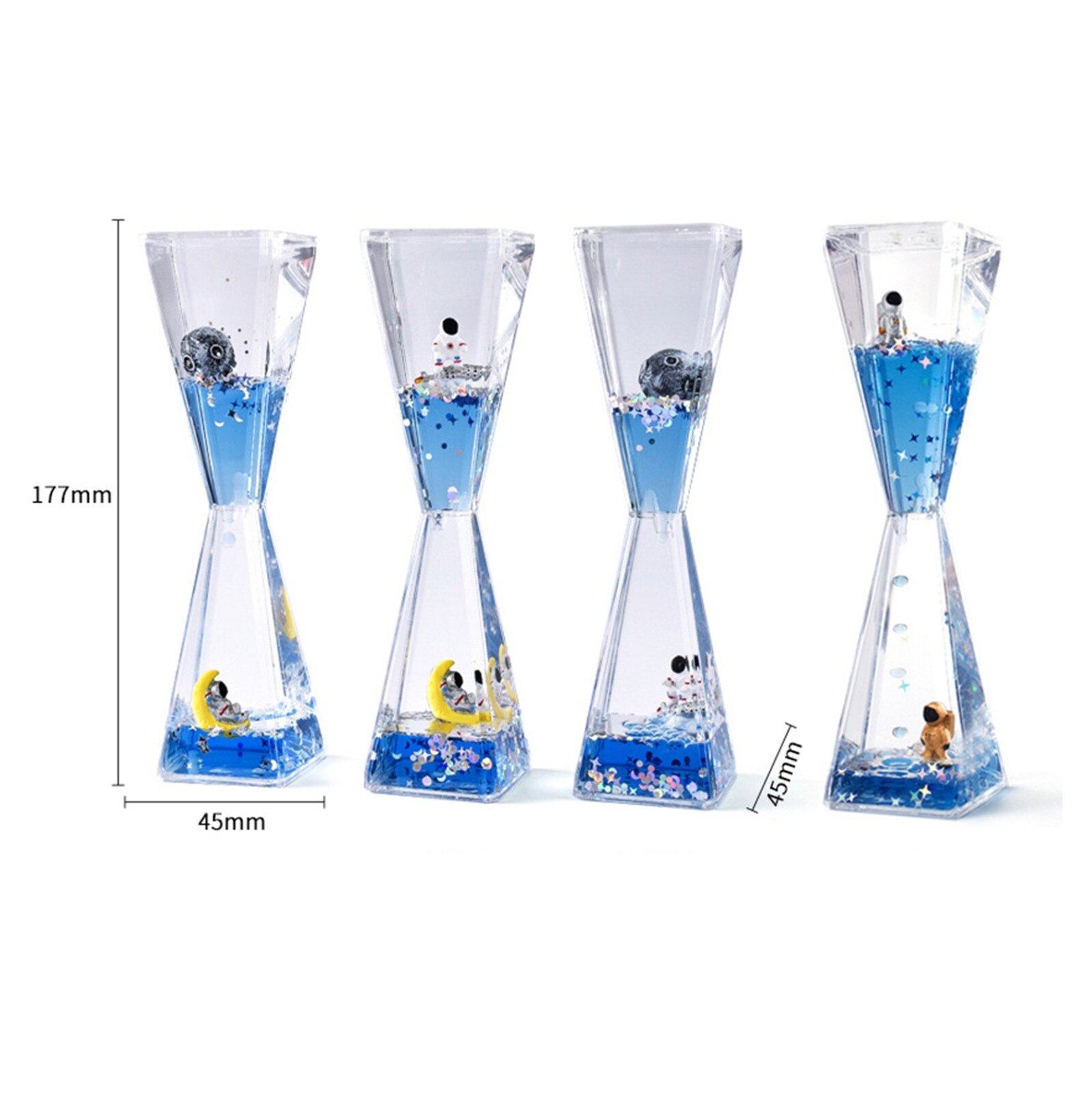 4 # Home Decorations 1Pc Astronaut Liquid Quicksand Olie Lekken Astronaut Ornament 10Ml Zandloper Beeldjes Decoratie