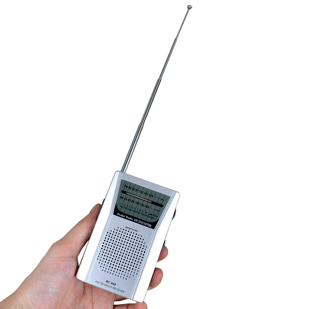 Mini Draagbare Radio Ontvanger R60 met Dual Band FM/AM Radio Pocket Radio met Ingebouwde Luidspreker