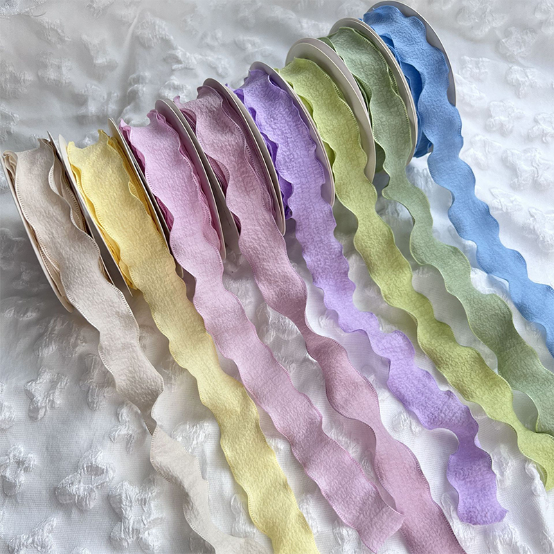 10 Yards Handmade Frayed Edged Chiffon Silk Ribbons DIY Wedding Invitation Wrapping Bouquets Packaging Party Decorations