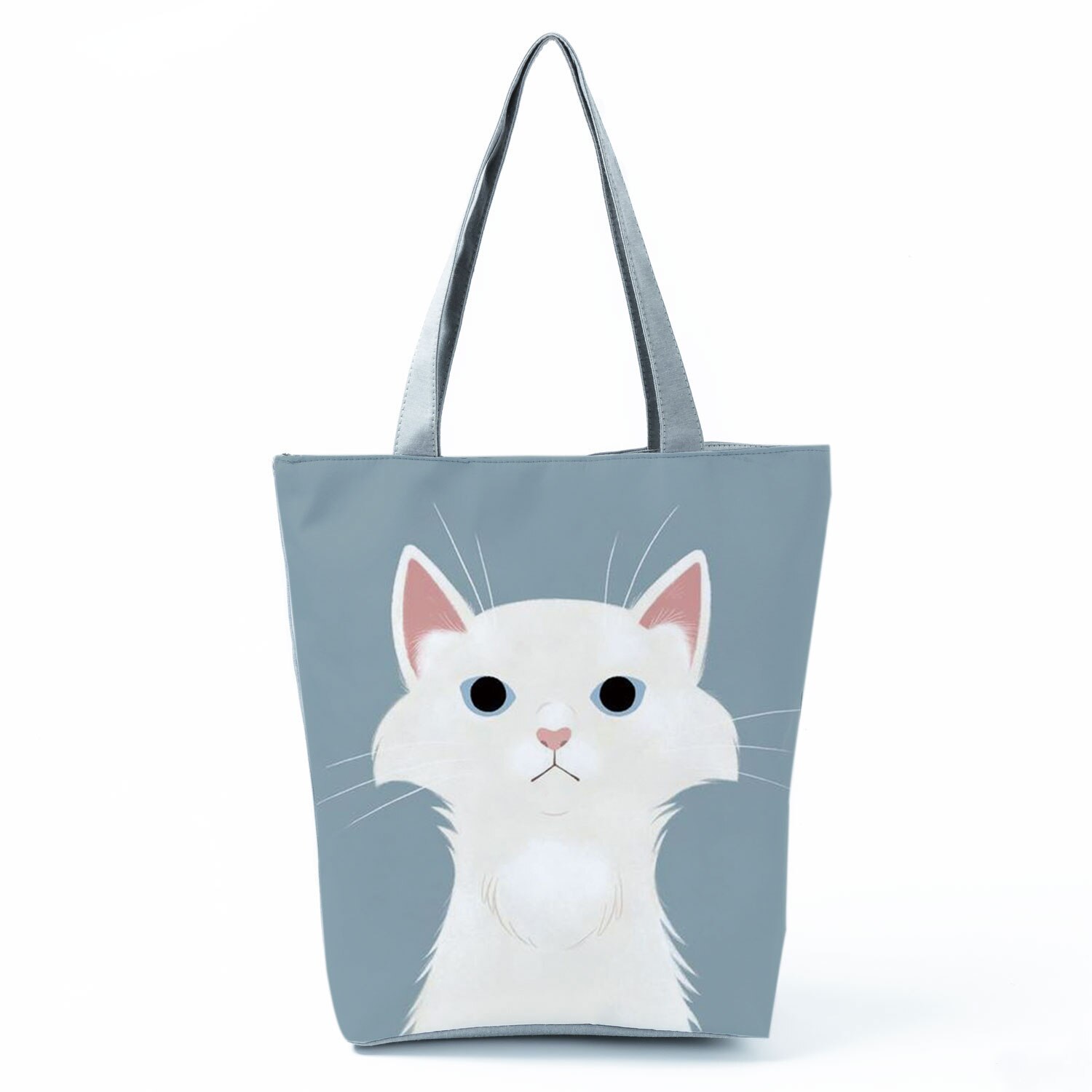 Bolso de mano para mujer, bolsa de hombro con estampado de gato negro, pintura artística de Animal, de gran capacidad, ecológico, Para Boutique: hl3074 Cat Bag