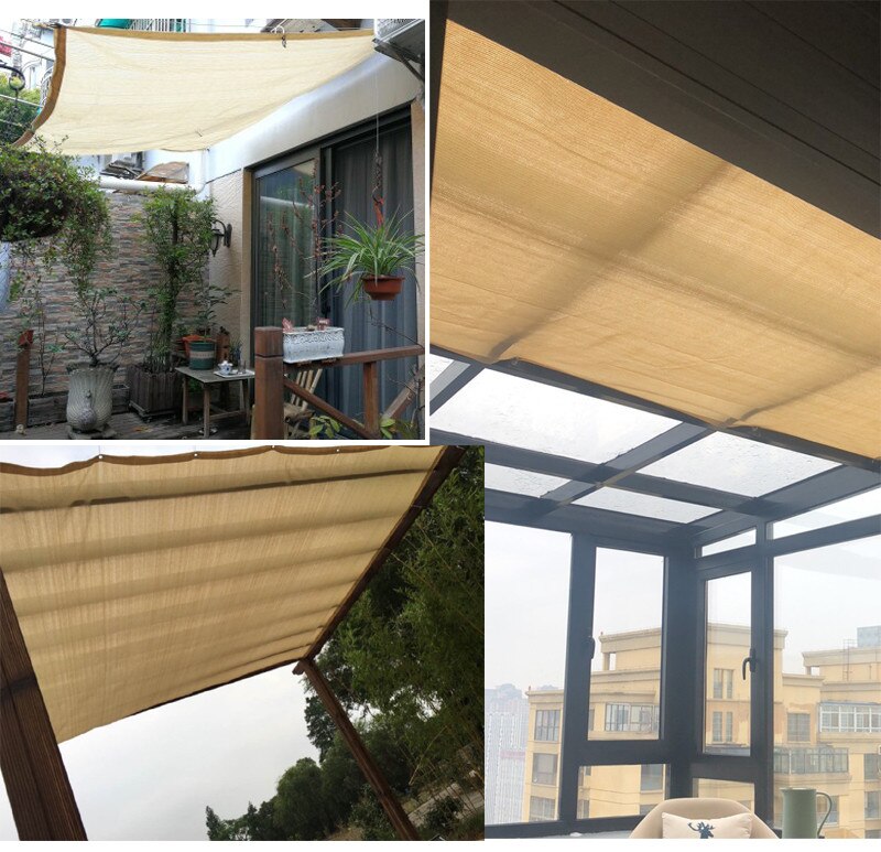 Paksu keltainen väri puutarha aurinkosuoja parveke aurinkosuoja aurinkosuojaverkko markiisit auton katon suojaverho purje