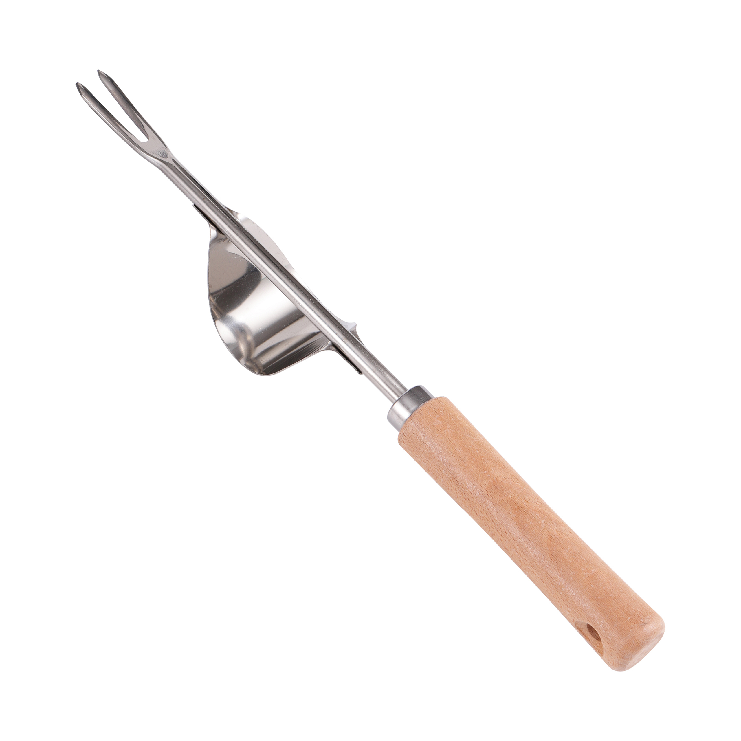 Wood Handle Stainless Steel Garden Weeder Hand Weeding Removal Cutter Dandelion Puller Tool Multifunction Weeder Transplant Tool