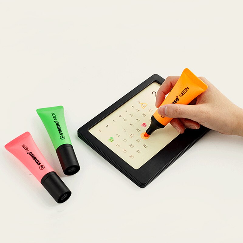 1Pcs STABILO 72 Highlighter Neon Marker PenToothpaste Appearance Large Capacity And Eye-catching Art School Supplies