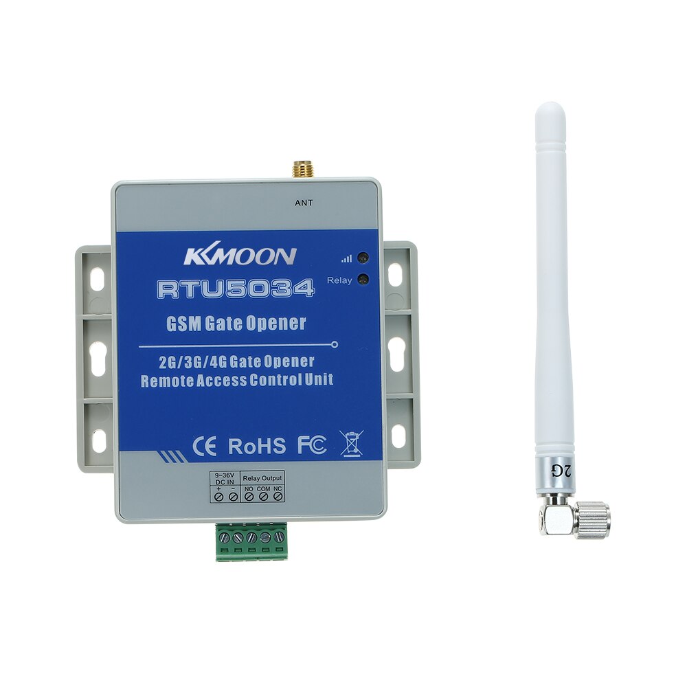KKmoon®GSM puerta abridor remoto relé interruptor libre llamada SMS soporte de comando 850/900/1800/1900MHz