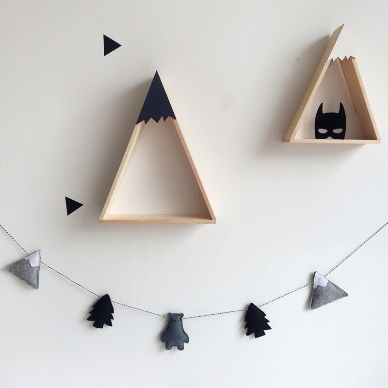 3 Styles Kids Room Decoration Hanging Wall Decor Felt Fabric Cloud Garland String Party Banner Bed Mat Baby Bunting Ornaments: C