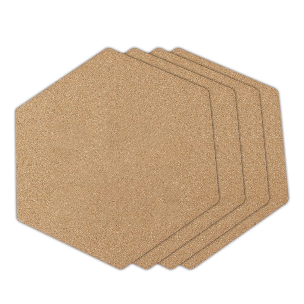 Marco hexagonal autoadhesivo para pared de oficina, tablero de corcho para dibujo, tablón de corcho, decoración de anuncios para el hogar, 4 piezas