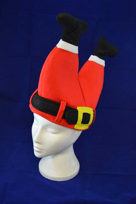 Red Funny Santa Claus Legs Christmas Hat Santa Pants Christmas Party Costume