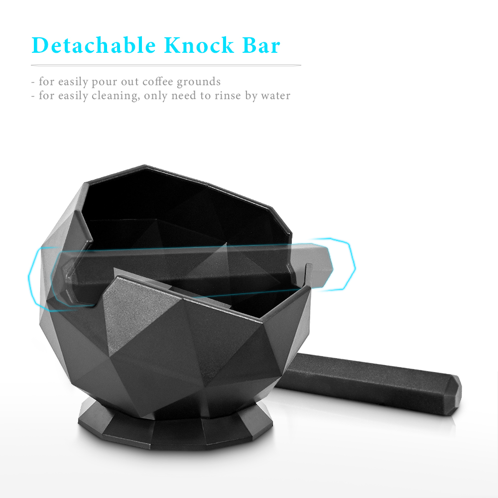 Kahvinpoistolaatikko liukastumisenesto iskuja vaimentava kahvijauhatus kaatopaikka kahvijauhe koputtaa espressojauhe kaatopaikka roskakori kahvila baristalle