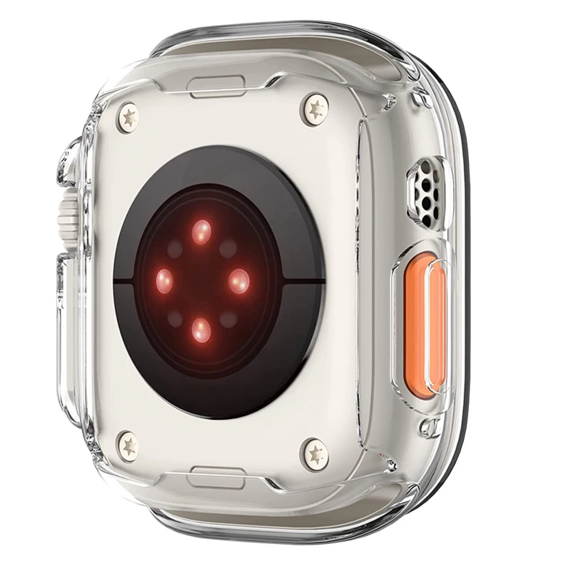 Coque souple en TPU pour Apple Watch ultra série 9 8 7 6 5 4 SE 41MM 45MM 44MM 40 49MM 38MM, protecteur d'écran pare-chocs, accessoires Iwatch