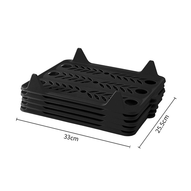 1PC Fold Garment Board Plastic Multi-function Fast Folding Board Clothes T-shirt Sweater Storage Organizing Rack for Wardrobe: 1PC Black S