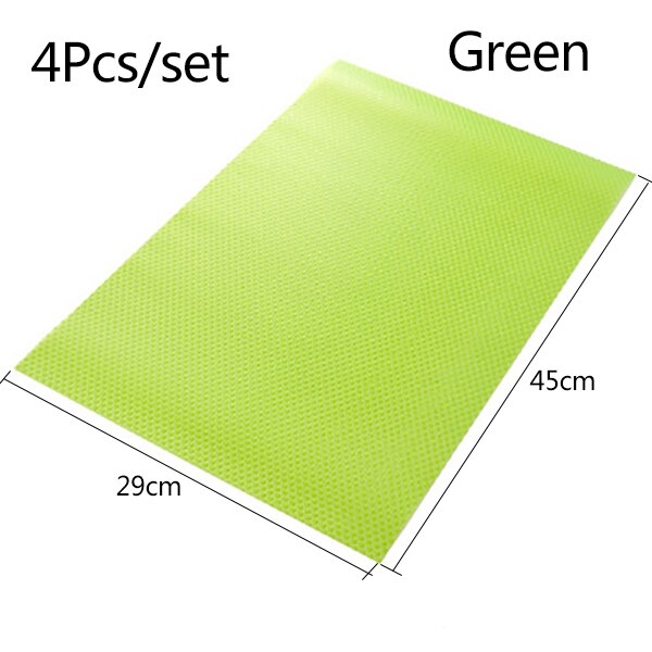 4 pçs/set Geladeira À Prova D' Água Pad Antibacteriano Anti-incrustantes Mofo Umidade Tailorable Geladeira Pad Esteiras: Green