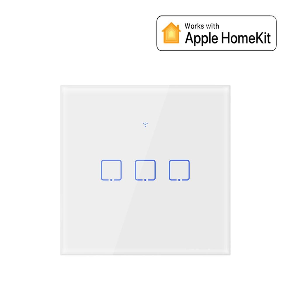 WiFi Smart Touch Light ON/OFF Wall Switch Work With Apple HomeKit for Smart Home Light Control