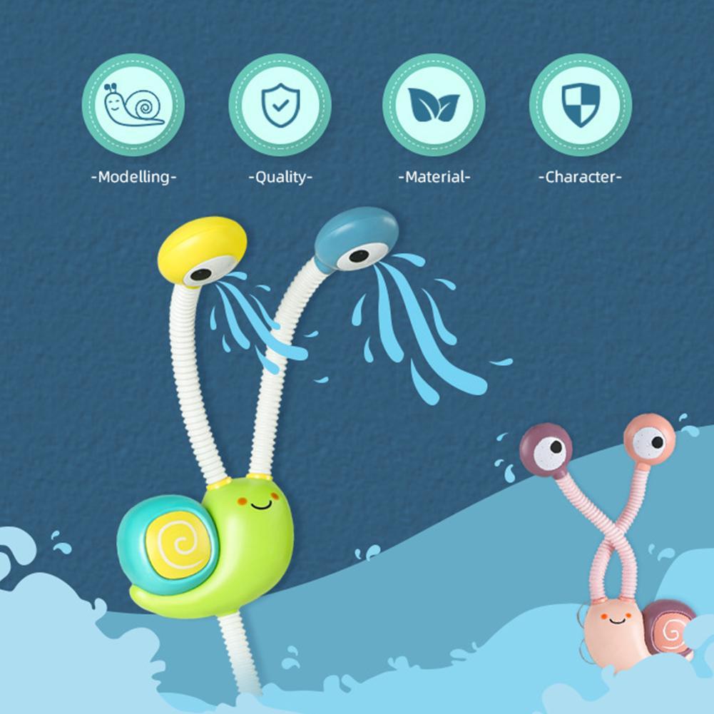 Bath Toys Water Game Snail Spraying Faucet Shower Cartoon Electric Water Spray For Baby Bathtime Bathroom Kids Bathing Snail Toy