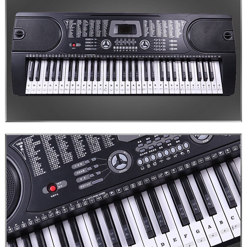 Piano Stickers for Keys Full Set Piano Keyboard Stickers for 88/61/54 Keys Removable with Numbers