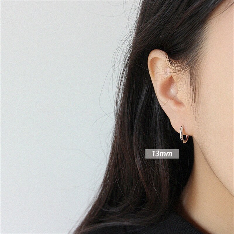 Ying Vahine 100% 925 Sterling Zilveren Classic Gold & Sliver & Zwarte Kleur Ronde Stud Oorbellen Voor Vrouwen