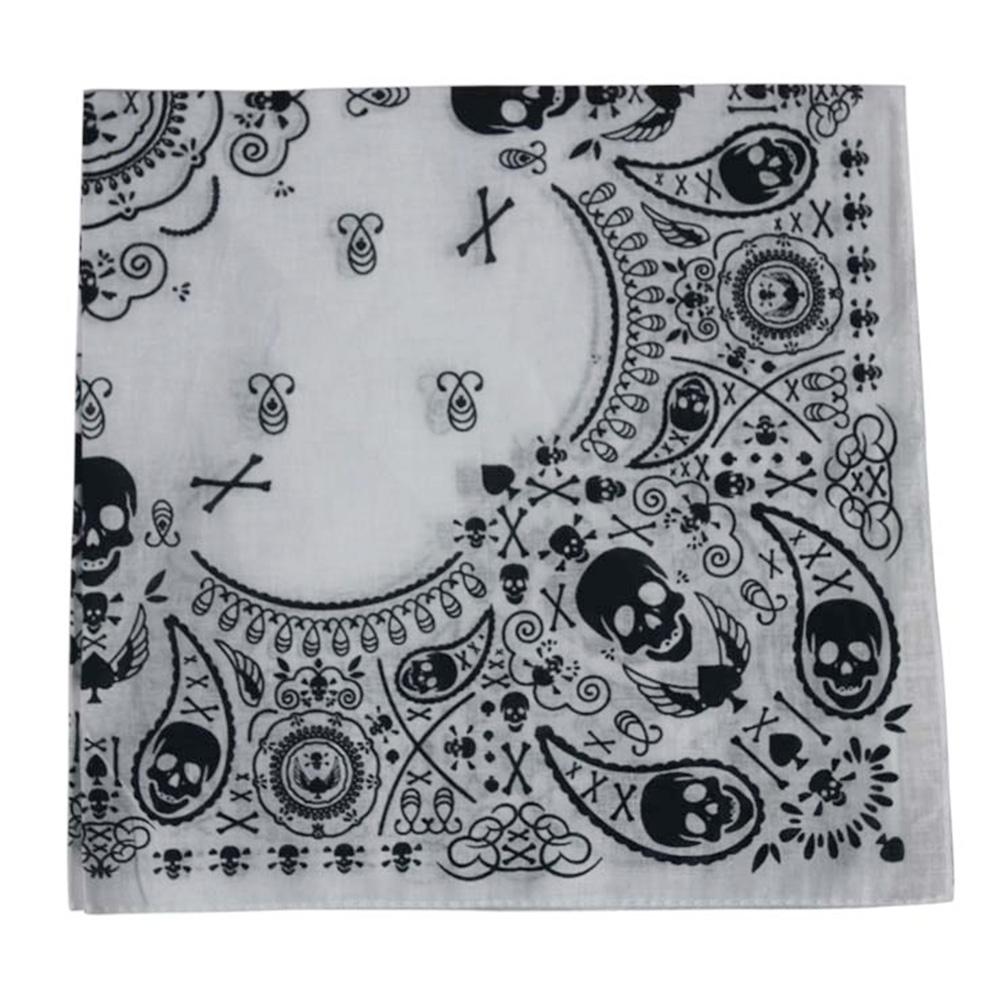 Huation Skull Bandana Gothic Hoofddeksels Haarband Sjaal Neck Bandana Headtie Mannen Accessoires P5H2