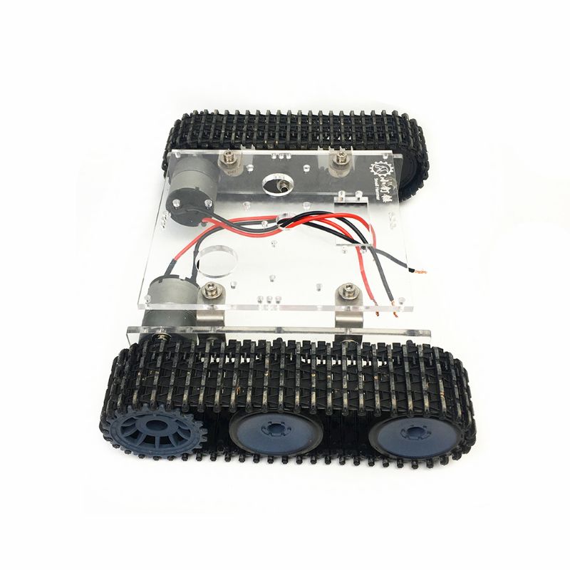 Vasca in acrilico Telaio robot DC9-12V Veicolo Cingolato FAI DA TE Arduino Smontato kit di Accessori