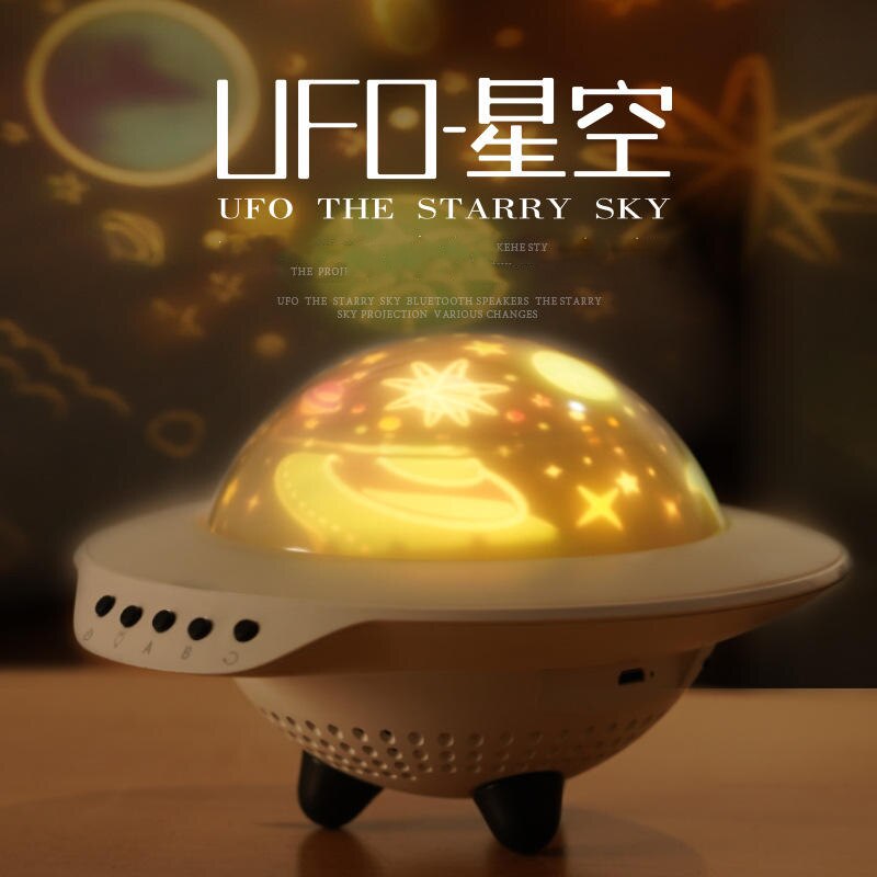 Star Night Light Projector Constellation Night Lamp Bedroom Nightlight Kids Baby Children Room Light Bluetooth Speaker Music: UFO USB