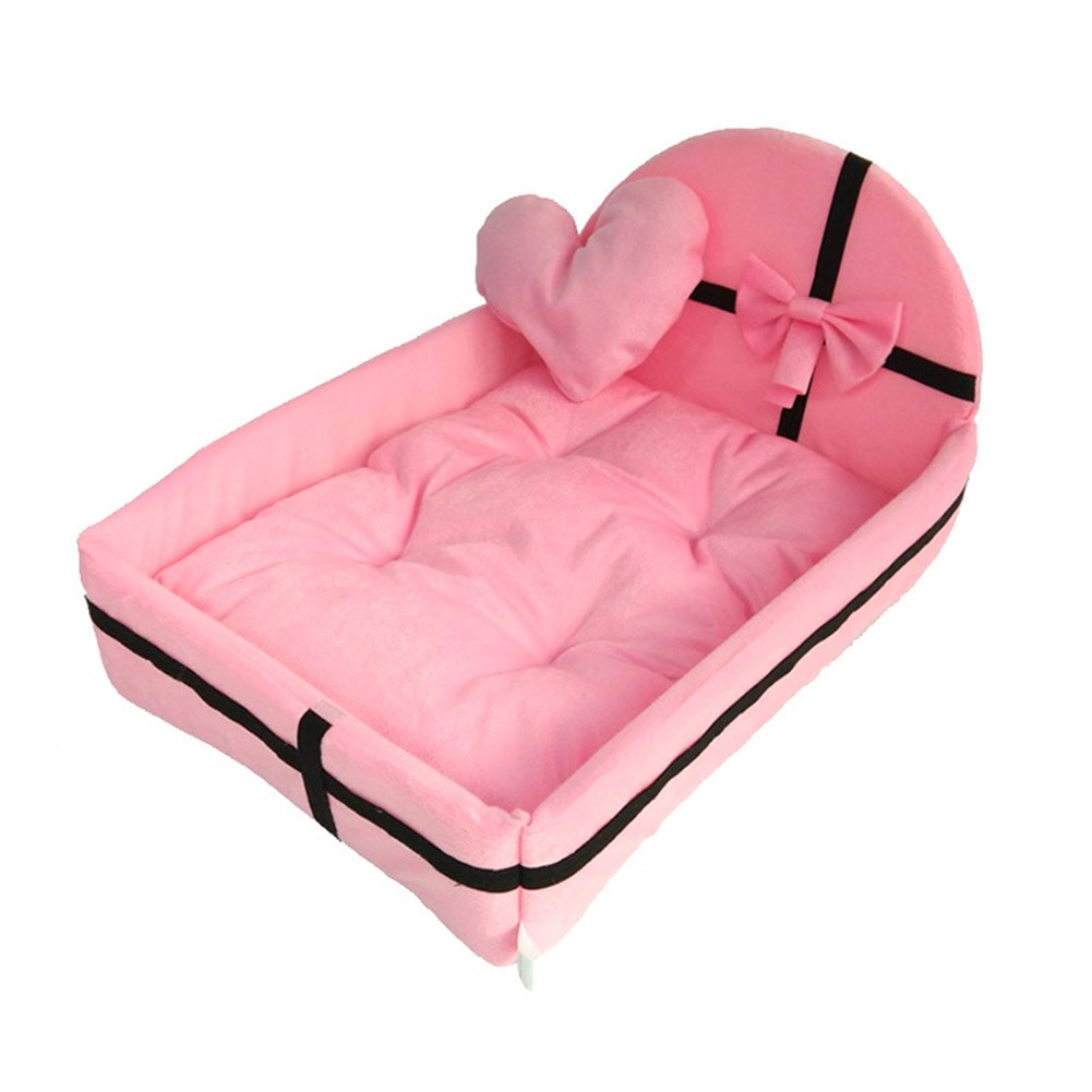 1 Pcs Detachable Pet Bed Dog Puppy Cat Nest Soft Warm for Sleeping LBShipping: Pink / XL
