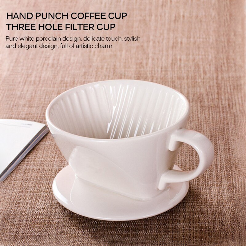 Praktische Keramische Koffiefilter Herbruikbare Koffie Filtering Cup Hand Gebrouwen Koffie Drip Filter Trechter Duurzaam Koffie Accessoires