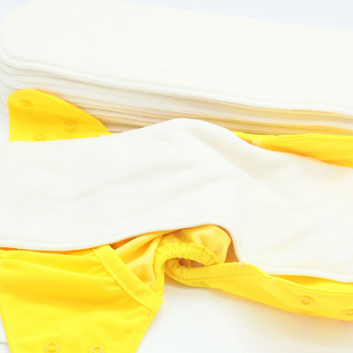 Fralda de pano reutilizável para crianças, fralda de pano bege lavável com 3 camadas super absorvente de água, lavável, venda quente