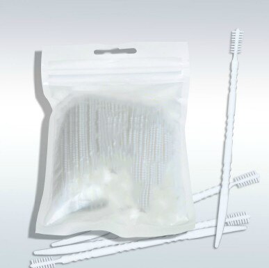 500 Pcs/Pack Disposable Portable Plastic Toothpick Oral Dental Picks Eco-Friendly Oral Care Double-head Brush Toothpick Floss