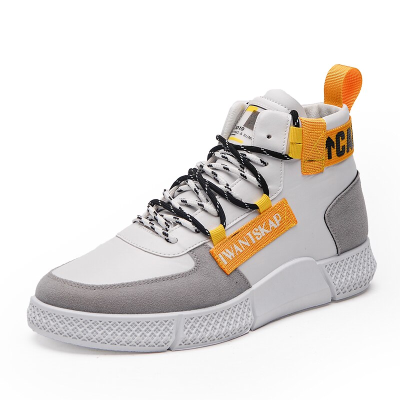 Casual schoenen heren sneakers herenschoenen comfortabele flats wandelschoenen vrijetijdsschoenen mannelijk dropshipping: Geel / 9.5