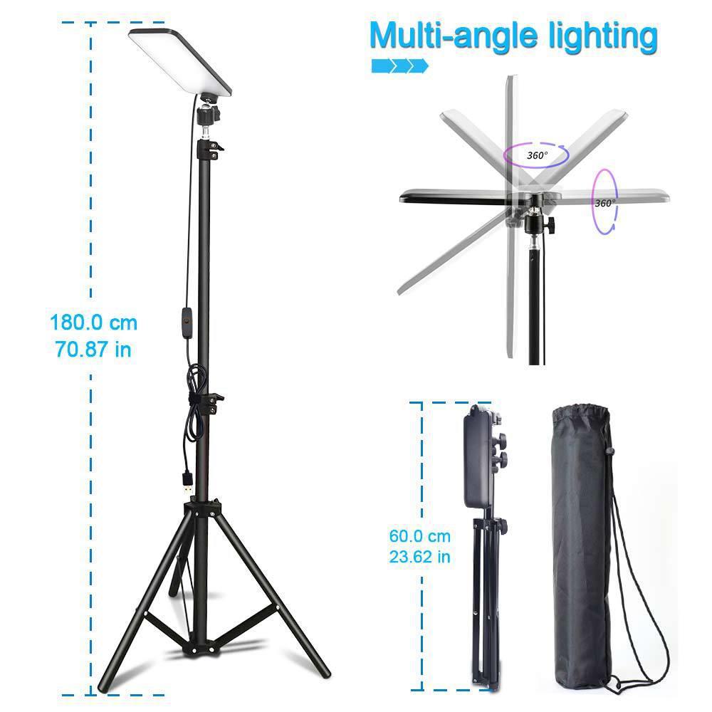 1pc udendørs campinglamper bærbar multifunktionel led-lampe genopladelig arbejdslampe teleskopisk justerbar stativ usb-drevet