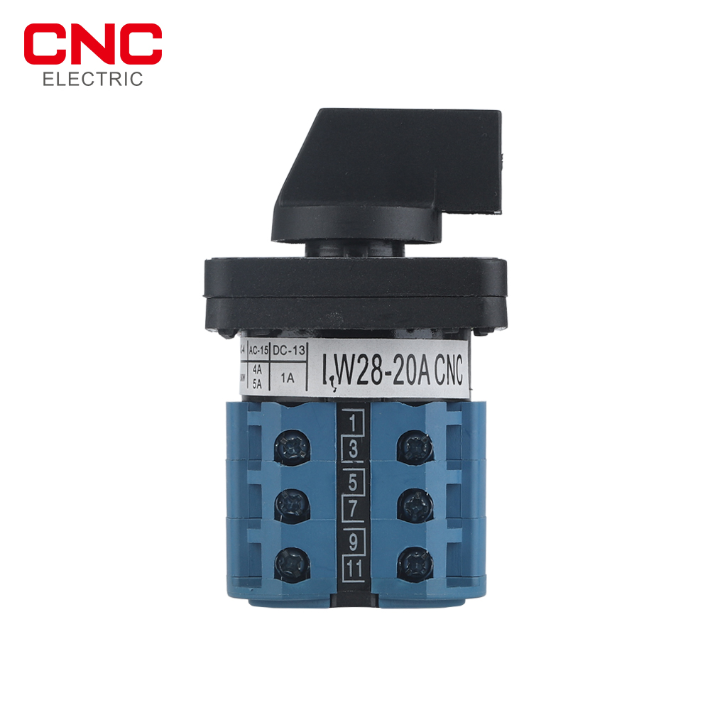 CNC LW28-20 1-0-2 sélecteur commutateur rotatif 5-20A 220V commutateur universel 3 positions 3Knots commutateur d'inversion de moteur électrique