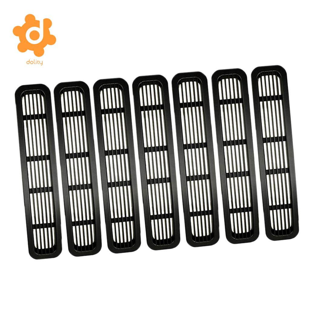 7 Stuks Voor Clip In Grille Grill Mesh Insert Kit Voor Jeep Wrangler Jk