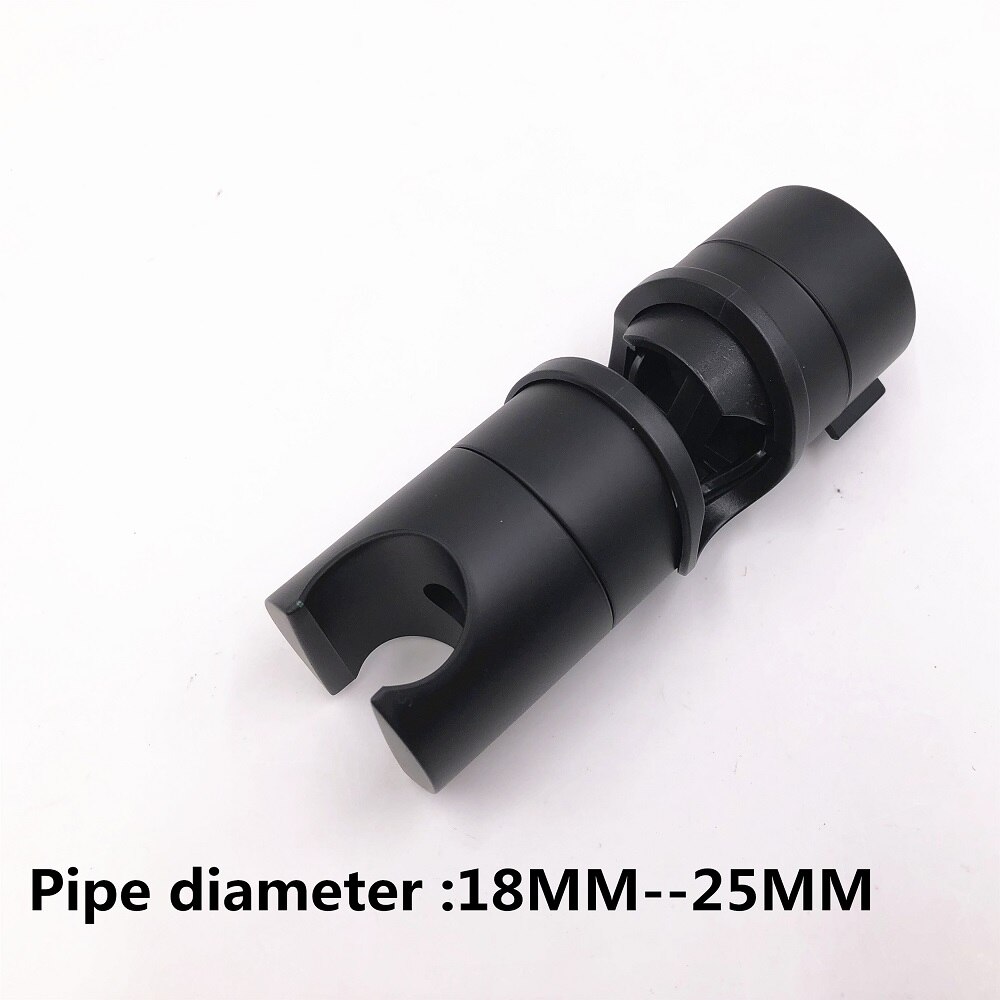 ABS Chrome 18-25 MM Shower Pipe Adjustable Bracket Holder Shower Head Mounting Black Brackets Bar Racks Bathroom Product: 18-25mm Black
