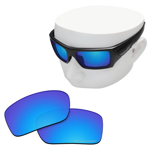 OOWLIT Anti-Kras Vervanging Lenzen voor-Oakley Si Ballistic Det Cord Geëtst Gepolariseerde Zonnebril: Blue Mirror